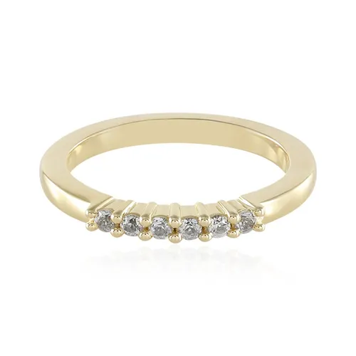 Madagaskar Weißer Saphir 375 Gold Ring, 0,27ct- Echtschmuck