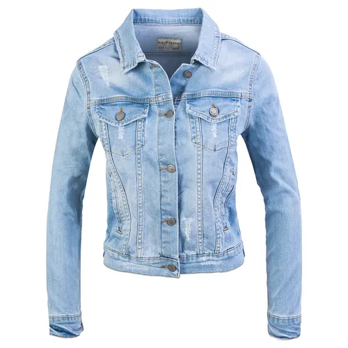 Rock Creek Jeansjacke Regular Fit - Funktionsjacke mit lässigem Look, zwei Brusttaschen und spitzem Kragen – der perfekte Begleiter für Freizeit und Alltag.