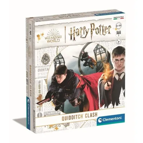 Clementoni Harry Potter Quidditch Clash - Gesellschaftsspiel für 2 Spieler ab 8 Jahren, mit innovativen Herausforderungen für spannende Familienstunden und hohen Spielspaß.