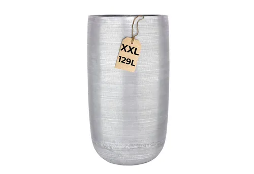 Marrakesch Übertopf Blumentopf Camiel Silber 81cm - Eleganter Pflanzkübel aus Aluminium - Garten-Zubehör: Moderner XXL-Pflanzkübel Camiel aus wetterfestem Aluminium – ideal für große Pflanzen und stilvolle Akzente in Innen- und Außenbereichen.