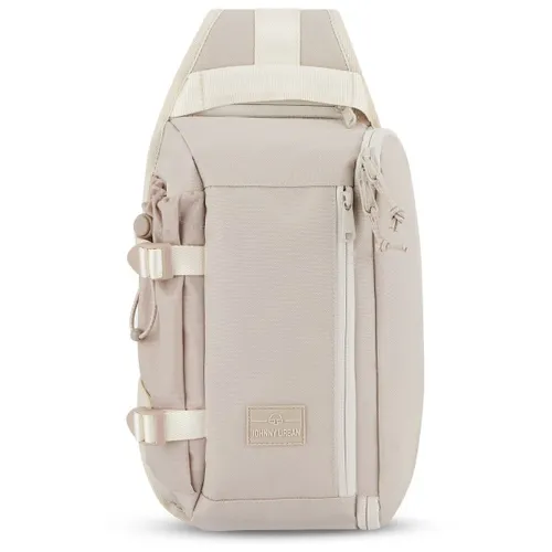 Johnny Urban Slingbag Charlie - Beige Crossbody Tasche für Damen und Herren - Sport & Outdoor-Aktivitäten: Reißfeste und langlebige Schultertasche mit verstecktem Geheimfach und Platz für eine Wasserflasche, ideal für Reisen und Wanderungen.