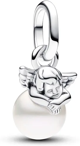 PANDORA ME Amor Mini-Charm-Anhänger aus Sterling Silber - Bead Charm für Damen, romantisches Design auf Süßwasserzuchtperle, kompatibel mit ME und Moments Armbändern für individuellen Stil.