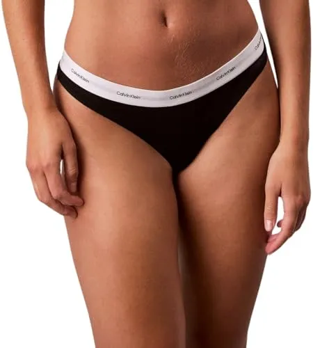 Calvin Klein Damen String Thong Schwarz XL - Stylischer String Tanga von Calvin Klein mit perfekter Passform. Der elastische Bund sorgt für hohen Tragekomfort und eignet sich ideal für Alltag und Sport. Hochwertige Materialien garantieren Langlebigkeit und Pflegeleichtigkeit.