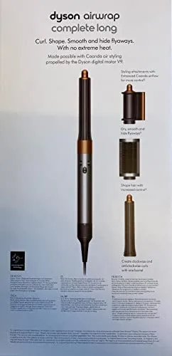 Dyson AirwrapTM Complete Long HS05 Silver/Copper Multistyler - Lockenstäbe, vielseitiges Stylingtool mit Haartrockner- und Rundbürstenfunktion für voluminöse, glatte oder gewellte Frisuren – perfektes Haarstyling leicht gemacht!
