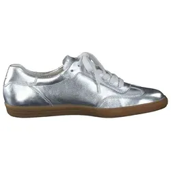 Paul Green Damen Sneaker - Stilvolle Low-Top Freizeitschuhe in Silber - Damen-Sneaker mit Leder-Innenmaterial und bequemer TPU-Gummi-Laufsohle, ideal für Alltag und Sport. Der flache Absatz sorgt für optimalen Tragekomfort.