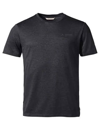 VAUDE Essential T-Shirt Herren Schwarz M – Schnelltrocknend & Atmungsaktiv für Outdoor-Aktivitäten - Herren-Shirts: Schnelltrocknendes und pflegeleichtes Sport Shirt, ideal für Fahrradreisen, Wandern und Trekking – bietet optimalen Komfort und Funktionalität.