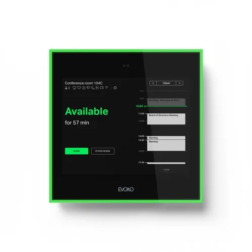 Evoko Naso Room Manager, 910.2267.900 - Webcam für effizientes Raum-Management, optimiert die Raumnutzung in Büros und sorgt für reibungslose Terminplanung.
