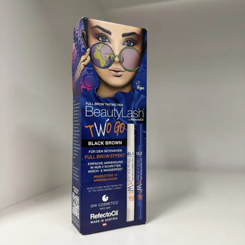 RefectoCil BeautyLash TWO GO Set Black Brown - Augenbrauenfärbung leicht gemacht - Praktisches Färbeset für Augenbrauen in zwei Schritten. Kein Mischen erforderlich, wasserfest und für bis zu 20 Anwendungen geeignet. Ideal für ein perfektes Brow-Resultat.