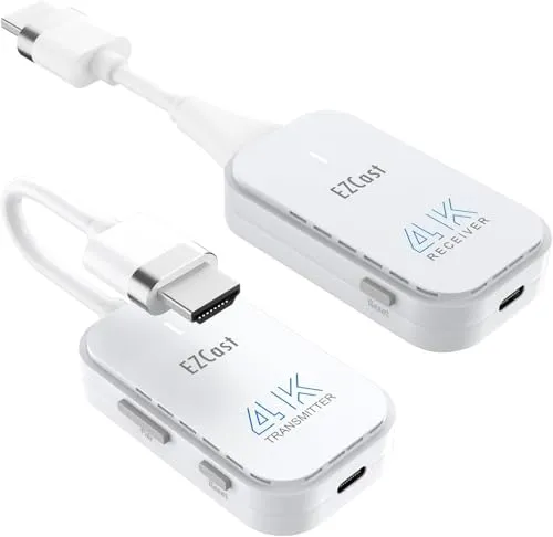 EZCAST Pocket 4K Wireless HDMI Sender und Empfänger zum Spiegeln von Streaming-Video/Audio von PC, Laptop, Projektor