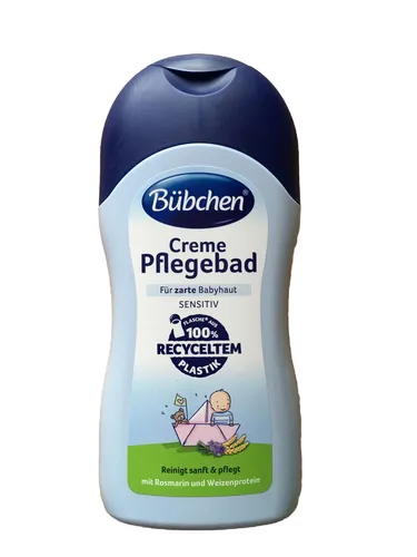 Bübchen Creme Pflegebad Sensitiv mit Rosmarin&Weizenprotein 400 ml Flasche