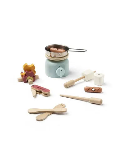 Kids Concept Kinder-Küchenset Campingkocher mit Zubehör - Buntes Küchenset für kreative Kinder ab 3 Jahren. Ideal für fantasievolles Spiel und gemeinsame Kochabenteuer im Freien.