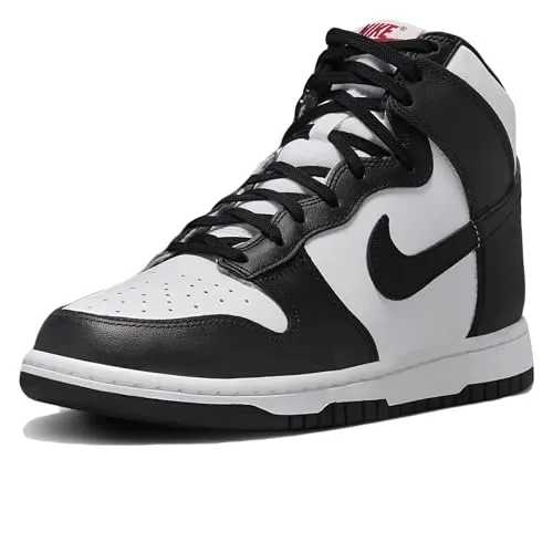 Nike Unisex Dunk High Sneaker, White Black University Red, 37.5 EU - Herren-Sneaker mit gepolsterter Oberseite und bequemer Schaumstoff-Zwischensohle für optimalen Tragekomfort.