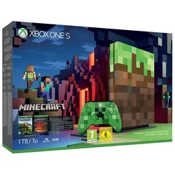 Microsoft Xbox One S 1TB Minecraft Edition - Konsolen, 4K HDR Gaming und limitierte Auflage mit Wireless Controller für ein einzigartiges Spielerlebnis.