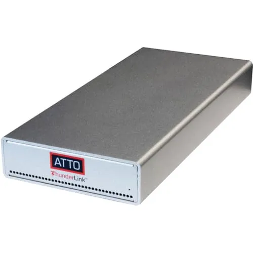 ATTO ThunderLink NS 3102 - Netzwerkadapter mit Thunderbolt 3 - Sonstige Kabel & Adapter - 10 Gigabit SFP+ x 2 für ultraschnelle Netzwerkverbindungen, ideal für professionelle Anwendungen.