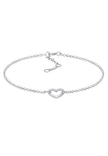 Elli Armband Damen Herz Anhänger Verlobung aus 925 Sterling Silber - Elegantes Armband mit Herz Anhänger aus 925 Sterling Silber. Handgefertigt in hochwertiger Juweliersqualität, ideal für jeden Anlass. Perfekt als Geschenk verpackt in einer eleganten Samtbox.