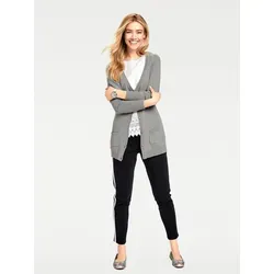 heine Strickjacke Feinstrickjacke grau 42