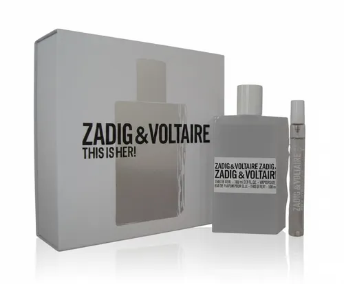 Zadig & Voltaire This Is Her Eau de Parfum 100ml + 10ml - Elegantes Eau de Parfum mit einem einzigartigen Duftprofil, ideal für den täglichen Gebrauch. Inklusive praktischer Miniatur für unterwegs.