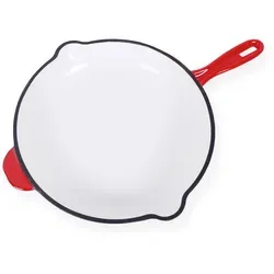 Echtwerk Bratpfanne Rot, 27 cm - backofengeeignet und kratzfest - Pfannen – Hochwertige Bratpfanne aus Metall mit ergonomischem Griff, backofengeeignet und geschmacksneutral, ideal für vielseitiges Kochen.