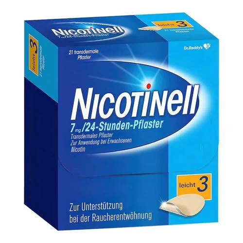 Nicotinell 7 mg / 24-Stunden-Pflaster 21 ST - Suchterkrankungs-Medikamente zur Unterstützung der Raucherentwöhnung. Linderung von Nicotinentzugssymptomen mit einem praktischen transdermalen Pflaster für eine kontinuierliche Versorgung.