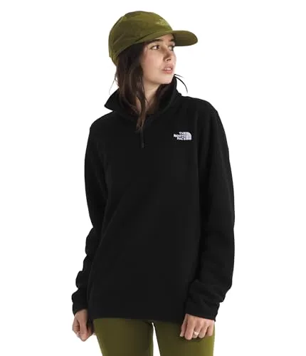 The North Face Women's Glacier Fleece 1/4 Zip Jacket - Fleecepullover XXL schwarz - Fleecejacke für Damen, stylisch und flauschig, aus 100% recyceltem Polyester; ideal für den Alltag und bequem im Tragen.