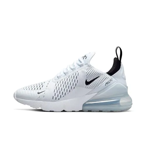 Nike Damen W Air Max 270 Sneakers, Weiß White Black 100, 36 EU - Damen-Sneaker mit elastischem Innenärmel und sockenähnlicher Konstruktion für perfekten Fersenhalt und ein leichtes Tragegefühl.