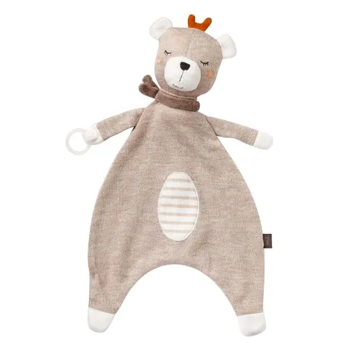 Fehn Schmusetuch Baby Teddybär aus Baumwolle – Kuscheltuch für Neugeborene – Kuscheltier Spielzeug Stofftier – Plüschtier Stofftuch zum Kuscheln für Babys und Kleinkinder ab 0+ Monaten