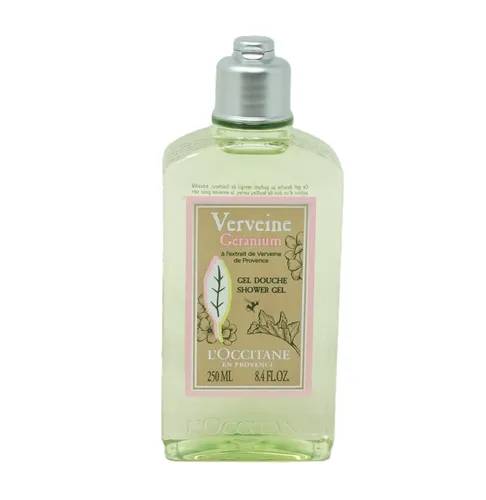 L'Occitane Verveine Geranium Duschgel 250 ml - Erfrischendes Duschgel mit zitrusfrischem Duft, ideal für die tägliche Reinigung und Pflege der Haut. Genießen Sie ein belebendes Duscherlebnis!