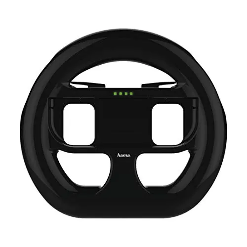 Hama Lenkrad 2er-Set für Nintendo Switch (2 XXL Joy Con Lenkräder, z.B. für Mario Kart Deluxe, Rennspiel, Lenkrad-Set für die Switch Controller, auch Switch OLED), Schwarz