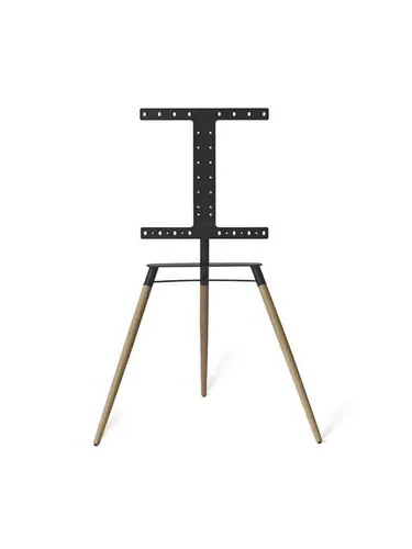 Bülow Stand BS19 Black Top Oak - Stabiler TV-Ständer für 65" Fernseher - Der Bülow Stand BS19 vereint massive Eichenbeine mit modernem Design und bietet Platz für große Fernseher. Universell einsetzbar mit VESA-Halterungen, ermöglicht er eine flexible Montage und einfaches Kabelmanagement.