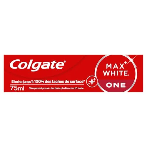 COLGATE Zahnpasta White 1 Tint Max White One 75 ml – entfernt bis zu 100% der Oberflächenflecken