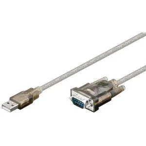 Goobay USB-Adapter 68875, für Seriell-Port, RS232 Stecker auf USB-A Stecker, USB 2.0