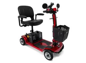 Elektromobil ROLEKTRO E-Quad 6 V.3, Rot, 24V-20Ah Lithium-Akku - Behinderten-Bedarf – Das Rolektro E-Quad 6 bietet sicheren Komfort mit 360° drehbarem Sitz, klappbaren Armlehnen und einer Reichweite von 20 km für optimale Mobilität.