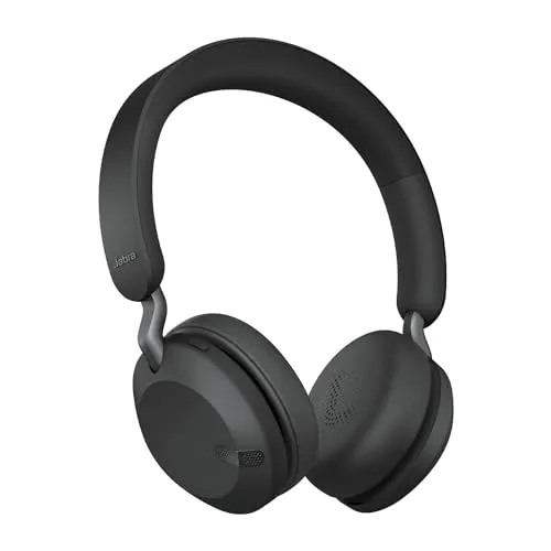 Jabra Elite 45h Kabellose On-Ear Kopfhörer - Kopfhörer mit 50 Stunden Akkulaufzeit, faltbarem Design und personalisiertem Klangerlebnis dank MySound-Technologie für außergewöhnlichen Komfort und Klangqualität.