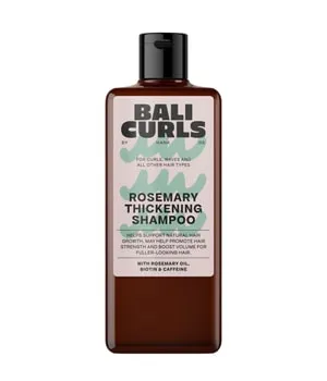 BALI CURLS Rosemary Thickening Shampoo 200 ml - Vegane Haarpflege - Das BALI CURLS Rosemary Thickening Shampoo stärkt feines Haar mit einer speziellen Formel aus Biotin und Rosmarinöl. Ideal für alle Haartypen, fördert es die Haarstruktur und sorgt für mehr Fülle.