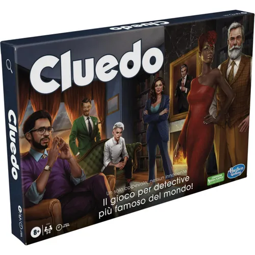 Hasbro Gaming Cluedo Brettspiel, neu gestaltetes Cluedo für 2-6 Spieler, Detektivspiel, Familienspiel für Kinder u (Italienisch) (F6420103)