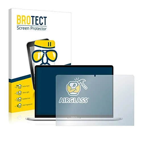 BROTECT Schutzglas für Apple MacBook Pro 16" 2019 Schutzfolie Panzer Folie Glas [Extrem Kratzfest 9H, Anti-Fingerprint, Ultra-Transparent]