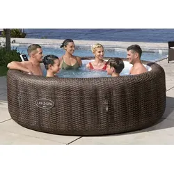 Bestway® Lay-Z-SPA® Bali AirJet™ Energiespar-Whirlpool - Badewannen mit Sprudelfunktion für den Außenbereich, luxuriöses 7-Personen Spa mit App-Steuerung und 40% energieeffizienter Technologie für ganzjährige Entspannung.