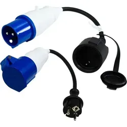 CEE Adapter 2er Set Stromadapter Camping CEE Stecker Schuko Steckdose CEE