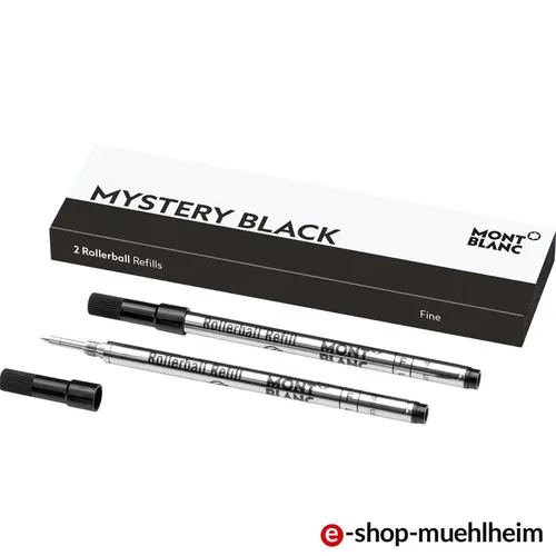 Montblanc Tintenrollermine 128230, F, Strichbreite 0,8 mm, Schreibfarbe schwarz, 2 Stück
