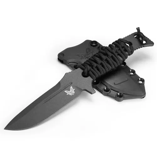 Benchmade 375BK-1 Sibert Fixed Adamas Taschenmesser - Taschenmesser mit robustem Black Cerakote-Finish, ideal für Outdoor-Abenteuer und vielseitige Anwendungen.