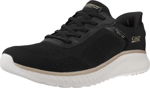 Skechers Damen Bobs Squad Chaos Current Muse Sneaker Schwarz-Gold, 37 EU - Modischer Sneaker mit veganem Obermaterial, integrierten Slip-Ins und Memory-Schaum für hohen Tragekomfort – ideal für den Alltag.