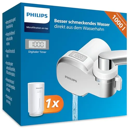 Philips AWP3705P1/10 On-tap Micro Filtration - Zubehör für sauberes Wasser, bietet eine effiziente Mikrofiltration mit einer Kapazität von 1.000 Litern für frischen Geschmack.