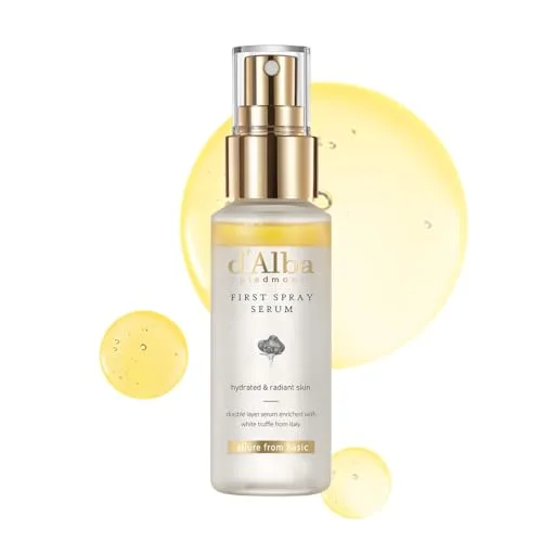 d’Alba White Truffle First Spray Serum - 50 ml - Tagespflege mit italienischem weißen Trüffelextrakt für antioxidative Wirkung. Multifunktionales Serum als Gesichtsspray, Serum und Setting-Spray, ideal für strahlende Haut.