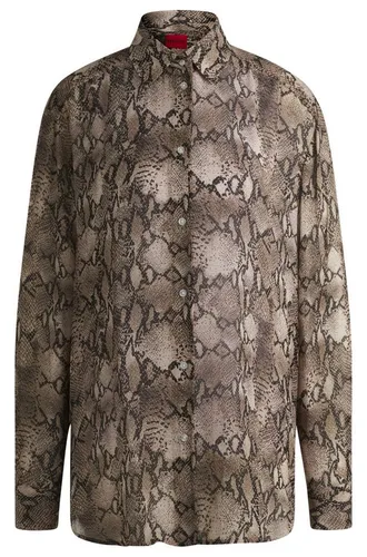 HUGO Langarmbluse The Boyfriend Shirt 10270309 0 braun 36