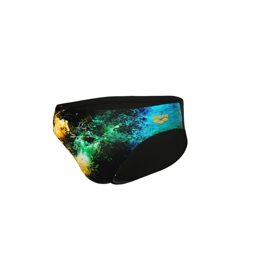 Arena Badeslip Feel Herren Vibrant Slip Badehose - Sportliche Badehose für Herren in Schwarz, schnell trocknendes Material für optimalen Tragekomfort beim Schwimmen.