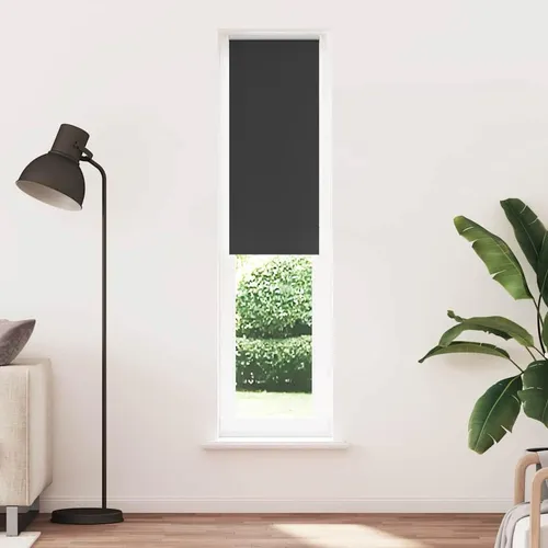 vidaXL Verdunkelungsrollo Schwarz 40x210 cm - Seitenzug- & Springrollos mit Sichtschutz, Lichtschutz und Wärmeregulierung für ein stilvolles Zuhause. Pflegeleicht und einfach zu montieren, ideal für individuelle Raumgestaltung.