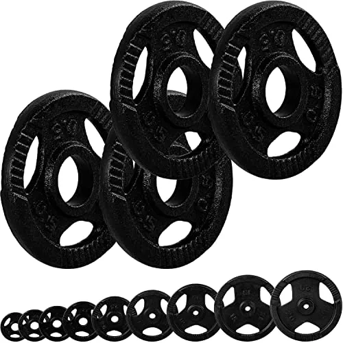 MOVIT® Hantelscheiben Set PRO, Gusseisen Gripper, 30/31 mm Standardnorm, schadstoffgeprüft, 4x 0,5kg