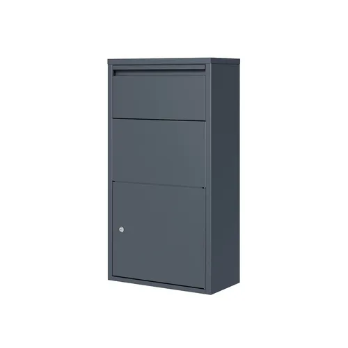 Westmann Pollux Briefkasten mit Paketbox | Freistehend in Anthrazit - Briefkästen mit Paketbox von Westmann: Sicherer, kontaktloser Empfang von Päckchen rund um die Uhr – dank robustem, UV-beständigem Stahl und modernem Design.