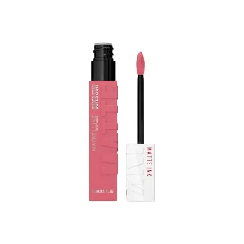 Maybelline New York Super Stay Matte Ink Flüssiger Lippenstift für 16H Halt, Mattes Finish, Kussecht & Wischfest ohne Abfärben, Hochpigmentierte Farbe, Nuance: 180 Revolutionary, 5ml
