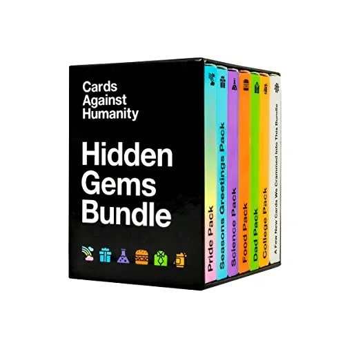 Cards Against Humanity - Hidden Gems Bundle (Englisch, Booster Pack) - Sammelkarten für unvergessliche Spieleabende, erweitert dein Set mit witzigen und unerwarteten Karten.